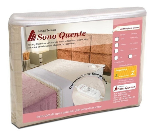 Lençol Elétrico Cama Queen 12 Temperaturas 