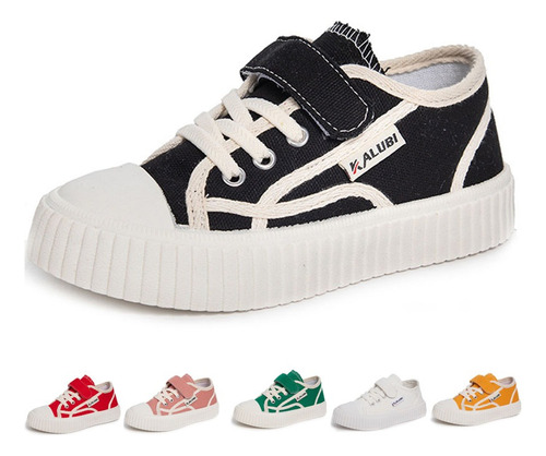 Tenis Casuales Niña Niño Varios Colores Tallas 17 A 22 Lona