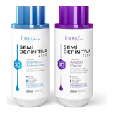 Kit Escova Semi Definitiva Zero 2x300ml Forever Liss