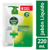 Jabon Liquido Antibacterial Espadol Original Repuesto 220ml