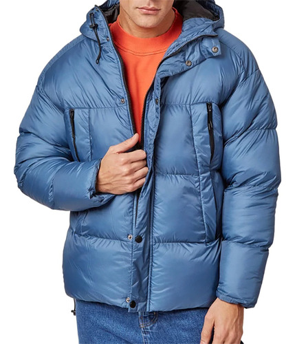 Campera Inflable Hombre Puffer Impermeable Abrigada Parka