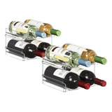 Porta Botellas De Vino Apilable De Plástico Refrigerad...