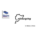 Adesivo Nurburgring Preto Bmw Vw Audi Euro Look Fixa Jdm