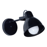 Aplique Spot Pared Industrial Negro 1 Luz E27 Apto Led