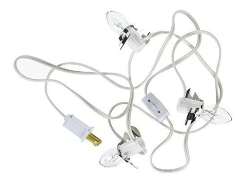 Cable Adornos Blancos, 3 Luces, 6 Pies.