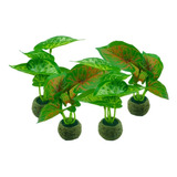 Kit 4 Plantinhas Vasos Decorativos Planta Artificial Mini P/