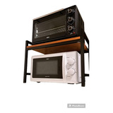 Mueble Para Horno/microondas 40x50x35 Negro /caoba 