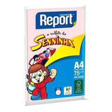 Papel Sulfite A4 Rosa 75g 100 Folhas Senninha Report