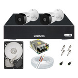Kit Cftv 2 Câmeras Segurança Intelbras Hd 720p Dvr Mhdx 1104