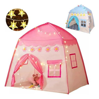 Carpa De Juego Para Niños | Incluye Luces Estrellas Y Caja De Transporte |, Kids Castle Playhouse Interior Para Niñas, Niños Pequeños | Envío gratis