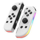 Set De Joy-con Blanco Rgb Para Nintendo Switch Nuevo