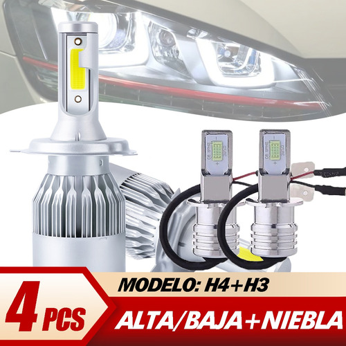 Kit Luces Led Para Vw 8000lm Luz Alta/baja+luz Niebla