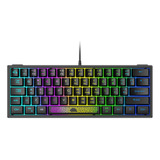 Teclado Con Cable K61 Rgb, 60 Por Ciento, 62 Teclas, Ergonóm