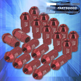 Universal M12x1.25mm Jdm Vip Red Cnc Aluminum Lug Nut As Aac