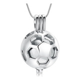 Joyería De Cremación De Fútbol Para Cenizas, Collar Hueco D