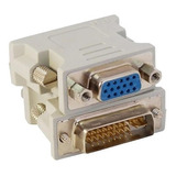 Adaptador Dvi-i 24+5 Pinos Macho P/ Vga 15 Pinos Femea