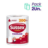 Rollos De Cocina Familiar Sussex 200 Paños Pack X2u