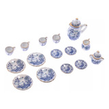 Set De Té De Porcelana En Miniatura 1:12