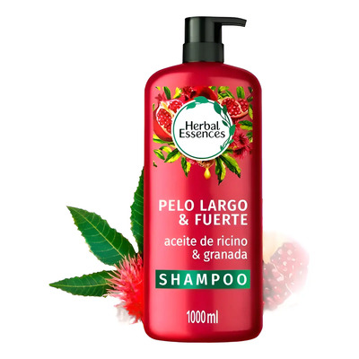 Shampoo Herbal Essences® Con Aceite De Ricino Y Granada 1 L
