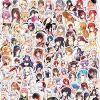 Pegatinas Waifu De Dibujos Animados De Anime Lady: 100 Unida