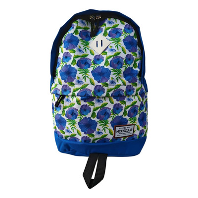 Mochila Flores Azul, Lila, Morado Acolchonada Backpack Lilas, Flores, Morada, Azul, Blanco | Envío gratis