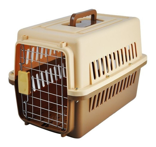 Transportadora Canil Mediana Perros N3 Puerta Metal 65x45x47