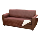Cubre Sofa 3 Puestos Reversible Doble Color 