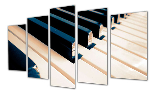 Cuadro 60x100cm Piano Teclas De Perfil Musical Deco M1