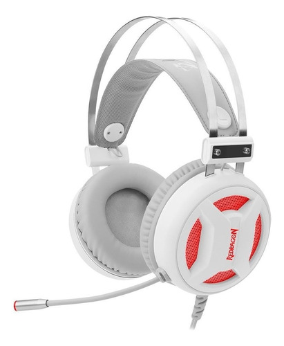 Headset Gamer Redragon Minos H210w Usb Lunar Branco