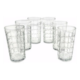 Vasos Vidrio Set 6 Pza 375ml 7x15cm Color Blanco