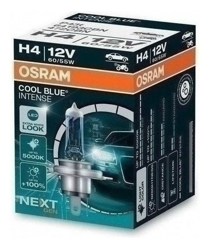 Bombillo Osram Cool Blue Intense H4 12v 60/55w  4200k