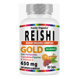 Reishi Gold 3 En 1 Suplemento Orgánico 90 Cápsulas Sin Sabor Purely Organics.