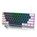 Razeak Teclado Portatil 60 Por Ciento, Compacto 61 Teclas Mi