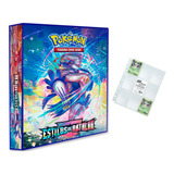 Álbum Pasta Fichário Pokemon + 10 Folhas Estilos De Batalha