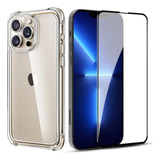 Capa Capinha + Película 3d Para iPhone 15 15 Pro 15 Pro Max