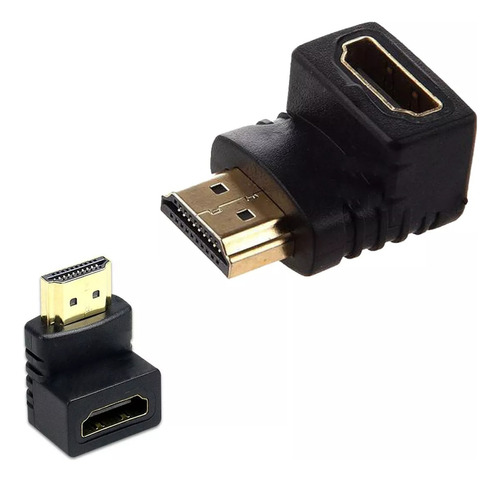 Kit 30 Adaptador Curva Hdmi Em L 90 Graus Macho X Femea Tv