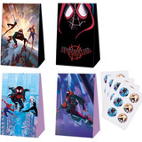 24 Piezas Miles Morales Party Favor Goodie Bag Spiderma...