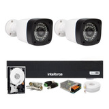 Kit 2 Câmeras Segurança Residencial Dvr 1004 Intelbras+app