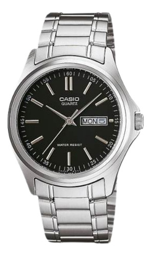 Reloj Casio Mtp_1239d_1a Cuarzo Hombre Color De La Correa Plateado