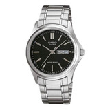 Reloj Casio Mtp_1239d_1a Cuarzo Hombre Color De La Correa Plateado