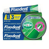 3-pack Fixodent Plus Adhesivo Dental Con Sabor Scope  57gr 