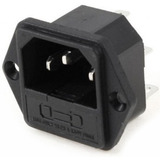 Conector Toma Corriente Para Chasis Interlock C/portafusible