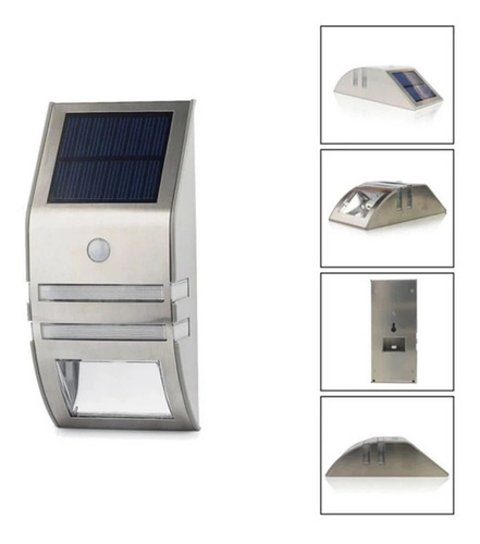 Luminária Solar De Parede P/jardim Com Sensor Prova D'água