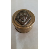 Antiguo Joyero En Bronce, Con Rostro