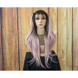Peruca Lace Front Vegas Rosa Ombré 360° Deluxe Wig Up 
