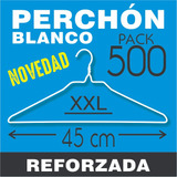 Perchas De Alambre - Perchón X500 Reforzada - Color Blanca
