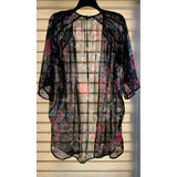 Kimono Floral Marca Express Talla M / Limpia De Closet M