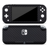 Skin Autoadherible Para Nintendo Switch Lite Fibra Negro