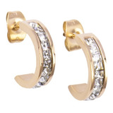 Arracadas Mujer Acero Inoxidable Aretes Zirconias Luckyly