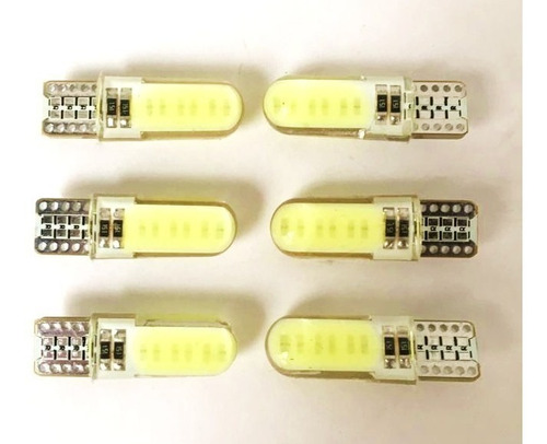 Lampara Posición Led Silicona T10 6 Led Cob Nuevas!